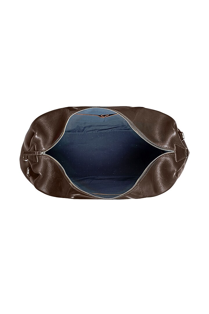 Mid Brown Leather Duffle Bag by ESKE at Pernia's Pop Up Shop