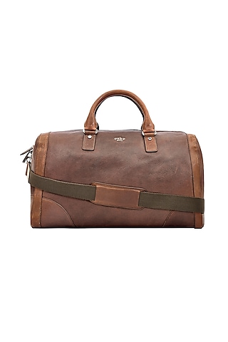 Tan Leather Duffle Bag by ESKE