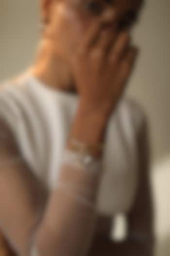 White Rhodium Finish Swarovski Crystal Charm Bracelet by ESME at Pernia's Pop Up Shop