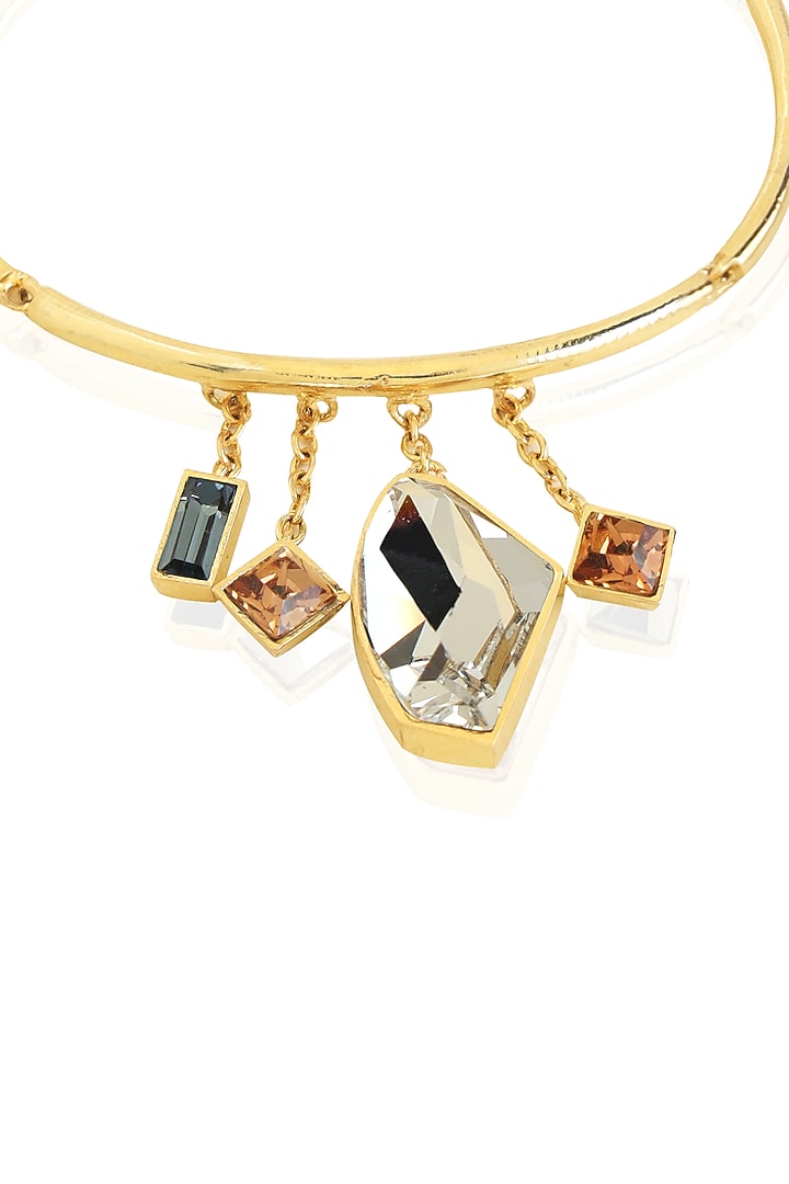 White Rhodium Finish Swarovski Crystal Charm Bracelet by ESME at Pernia's Pop Up Shop