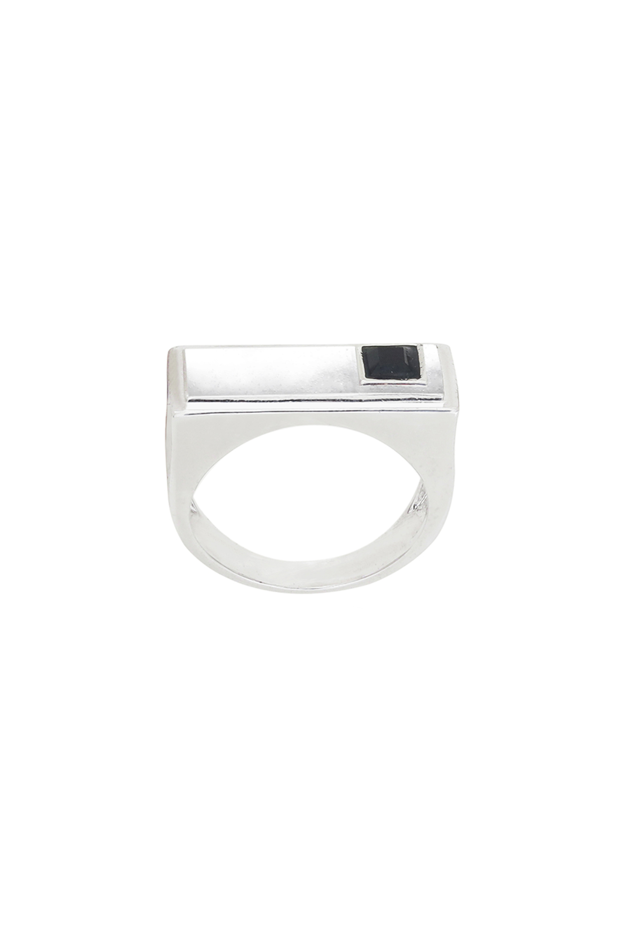 White Finish Tanzanite & Swarovski Ring by ESME