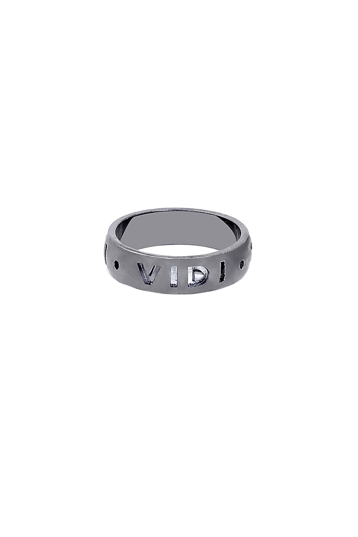 White Finish Swarovski Ring by ESME