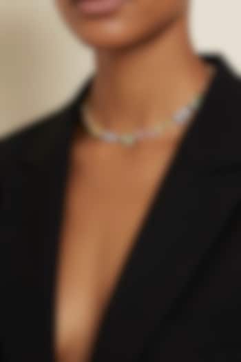 Gold Plated Multi-Colored Swarovski Necklace by ESME at Pernia's Pop Up Shop