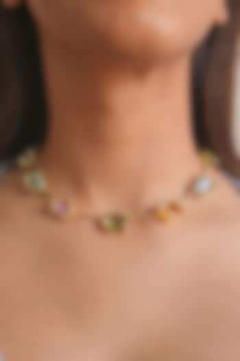 Gold Plated Swarovski Crystal Necklace by ESME at Pernia's Pop Up Shop