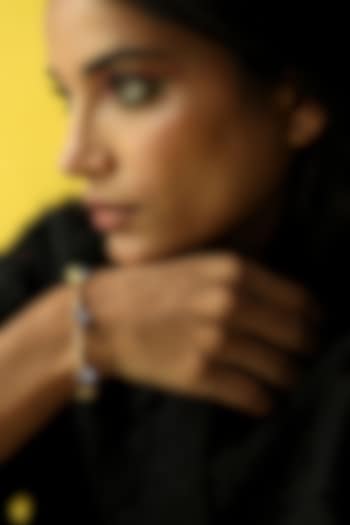 White Rhodium Finish Gold Swarovski Bracelet by ESME at Pernia's Pop Up Shop