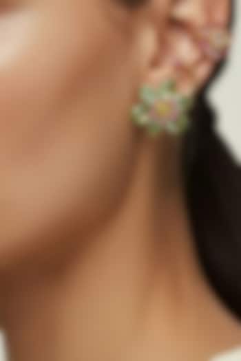 Gold Plated Swarovski Crystal Ear Cuffs (Set Of 3) by ESME at Pernia's Pop Up Shop