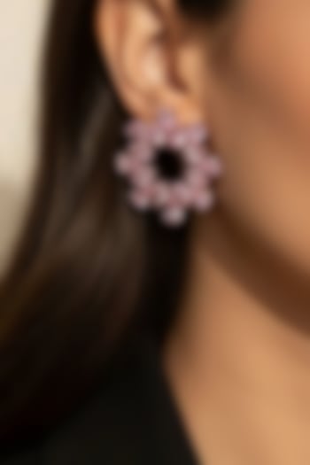 Gold Plated Swarovski Crystal Hoop Earrings by ESME at Pernia's Pop Up Shop