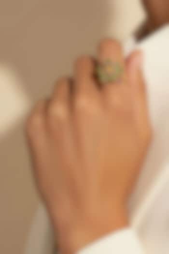 Gold Plated Swarovski Ring by ESME at Pernia's Pop Up Shop