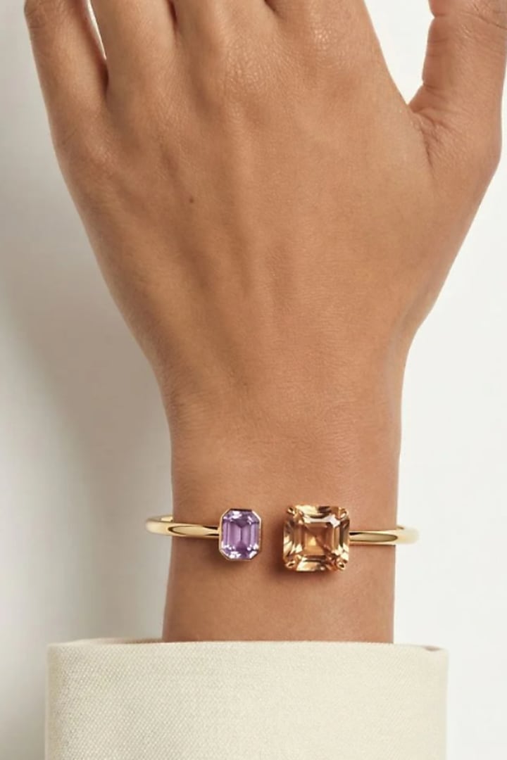 Gold Plated Swarovski Crystal Bracelet by ESME at Pernia's Pop Up Shop