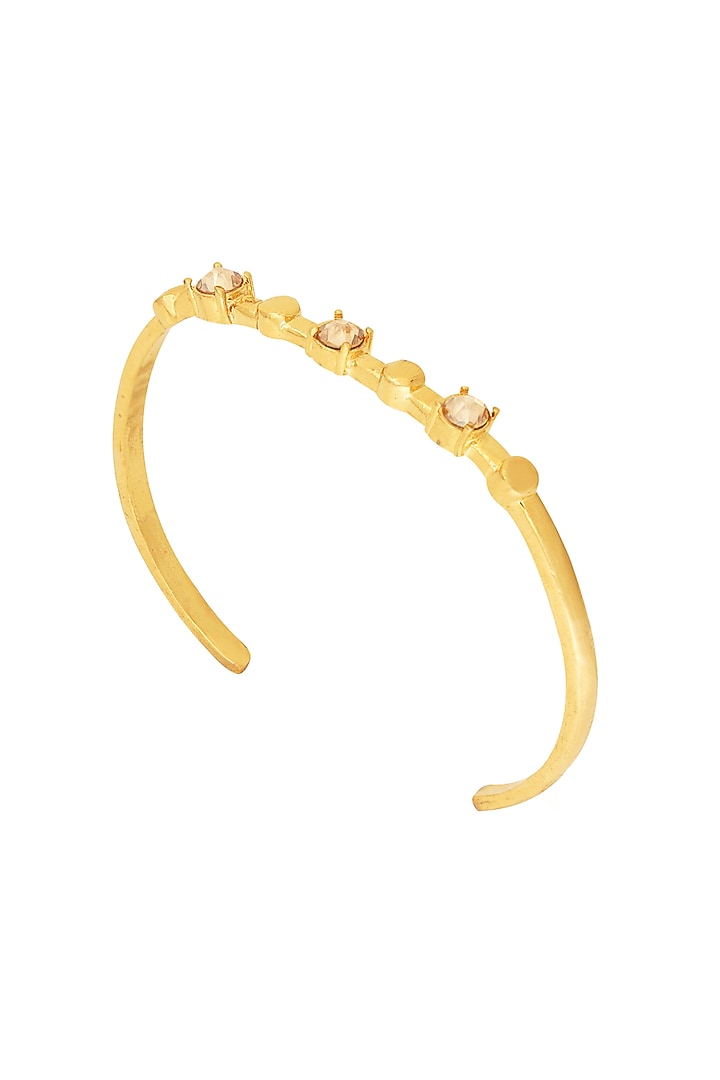 Gold Finish Swarovski Stone Kada by ESME at Pernia's Pop Up Shop