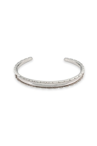 White Rhodium Finish Swarovski Bracelet by ESME