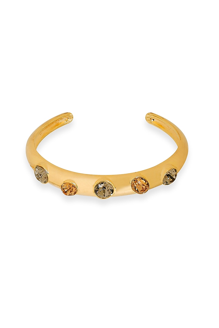 White Rhodium Finish Gold Swarovski Crystal Bracelet by ESME at Pernia's Pop Up Shop