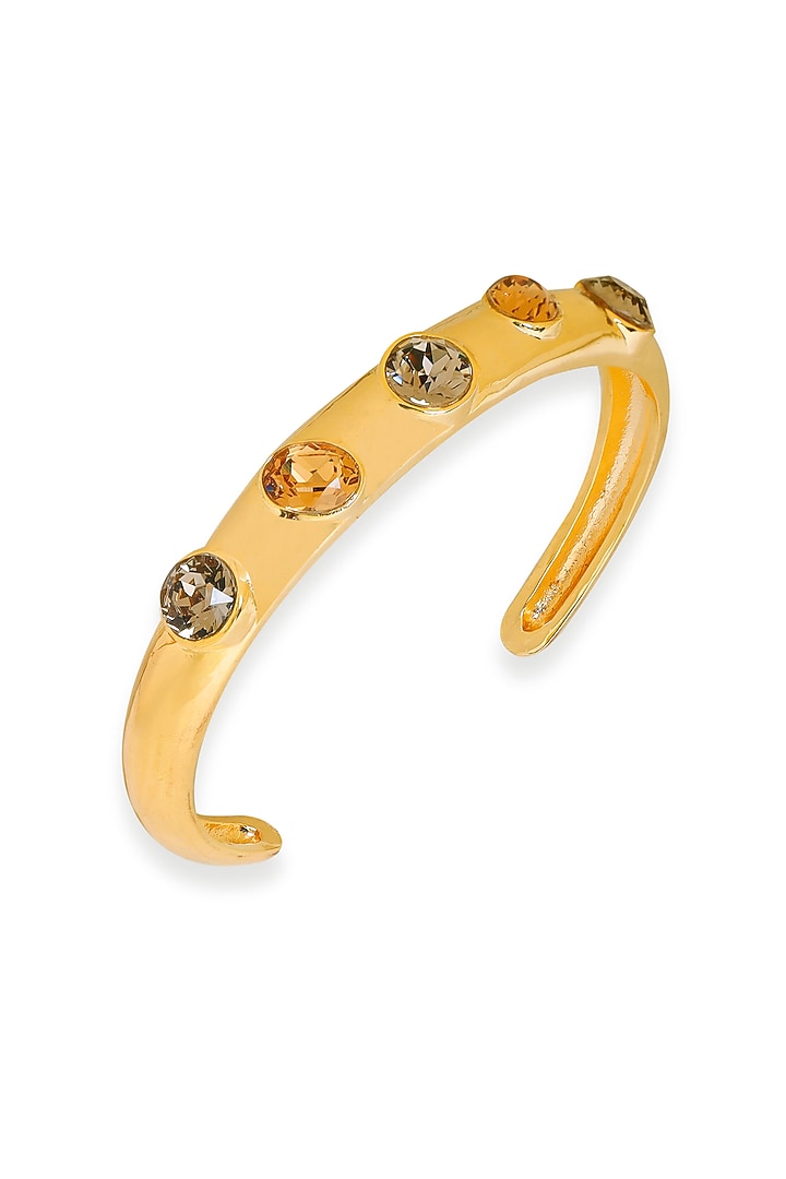 White Rhodium Finish Gold Swarovski Crystal Bracelet by ESME at Pernia's Pop Up Shop