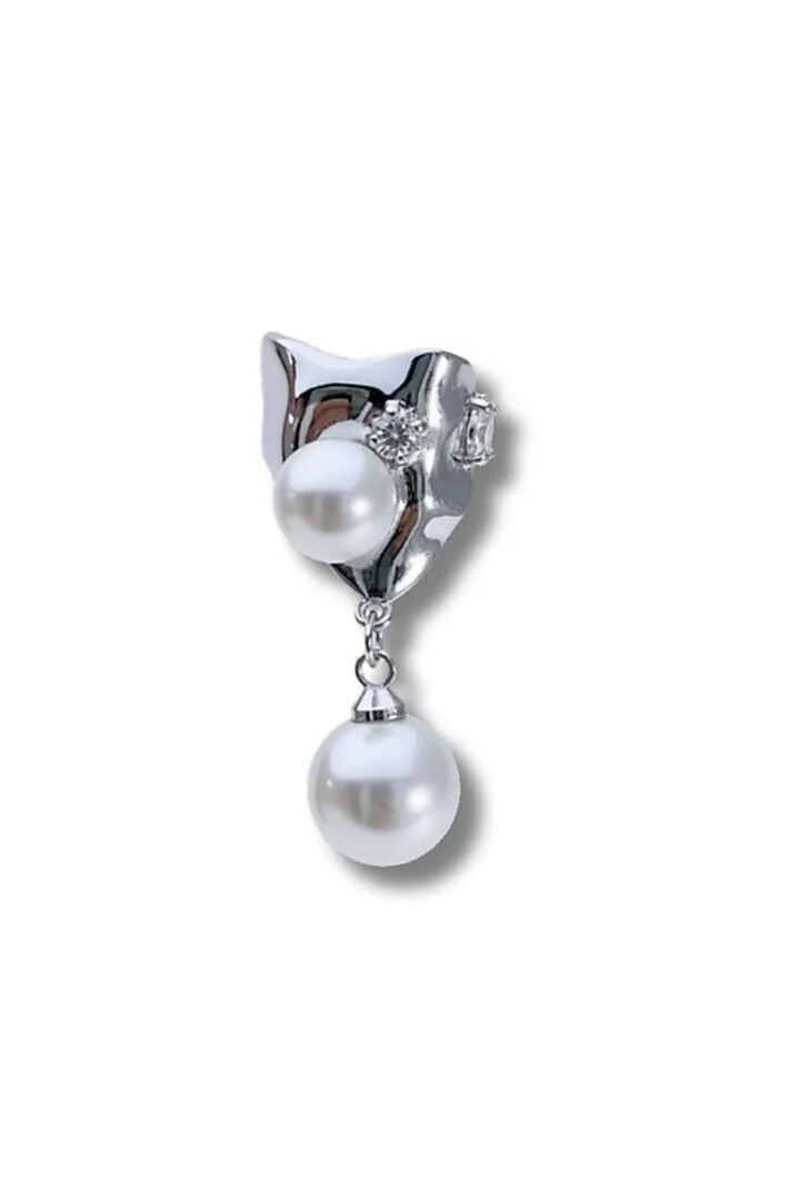 Gold Plated Swarovski & Pearl Earcuff by ESME at Pernia's Pop Up Shop