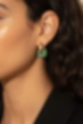 Gold Plated Swarovski Hoop Earrings by ESME at Pernia's Pop Up Shop