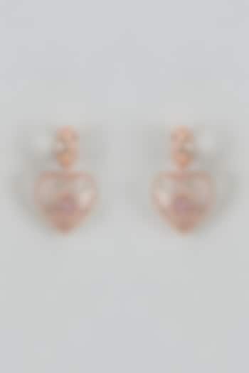 Rose Gold Finish Swarovski Darling Dream Dangler Earrings by ESME at Pernia's Pop Up Shop