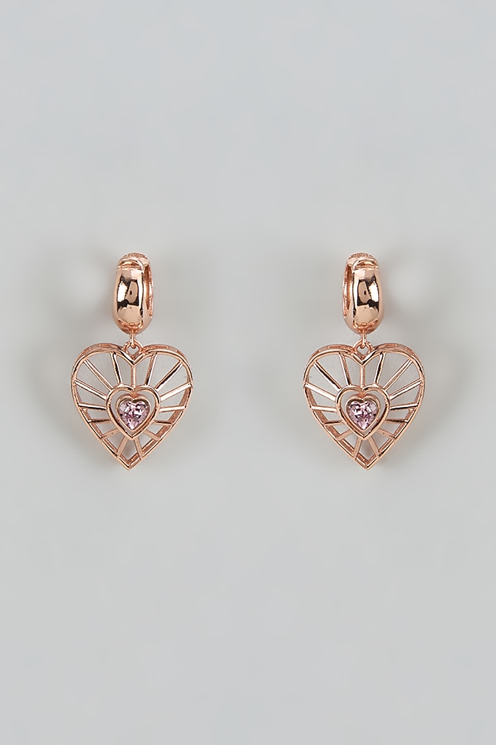 Rose Gold Finish Swarovski Darling Dream Dangler Earrings by ESME at Pernia's Pop Up Shop