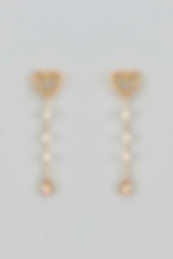 Gold Finish Swarovski Sweet Serenade Dangler Earrings by ESME