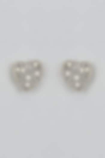 White Finish Swarovski Loves Vow Earrings by ESME at Pernia's Pop Up Shop