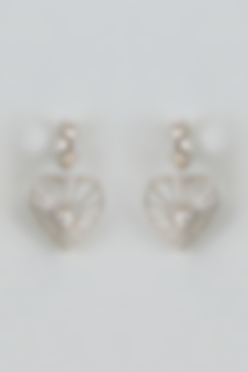 White Finish Swarovski Darling Dream Dangler Earrings by ESME at Pernia's Pop Up Shop