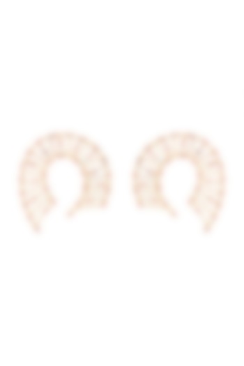 Rose Gold Finish Swarovski Baguette Dangle Earrings by ESME at Pernia's Pop Up Shop