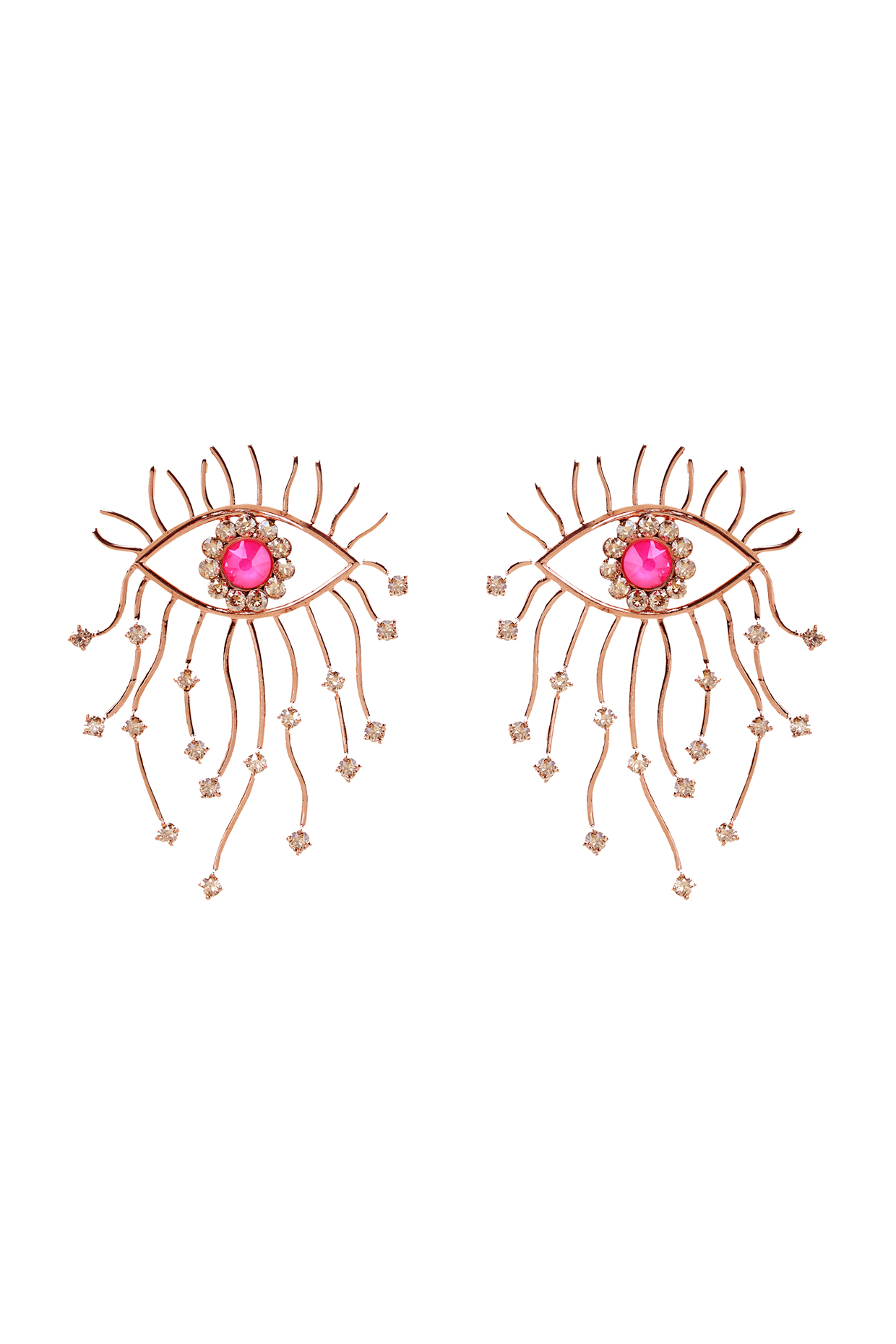 Symbolic Swarovski Evil Eye Hoop Pierced Earrings absolutely stunning  earrings set