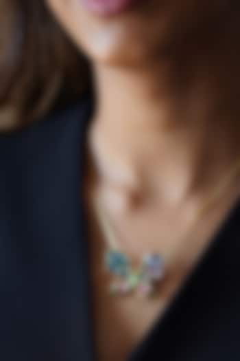 Gold Plated Swarovski Pendant/Brooch by ESME at Pernia's Pop Up Shop