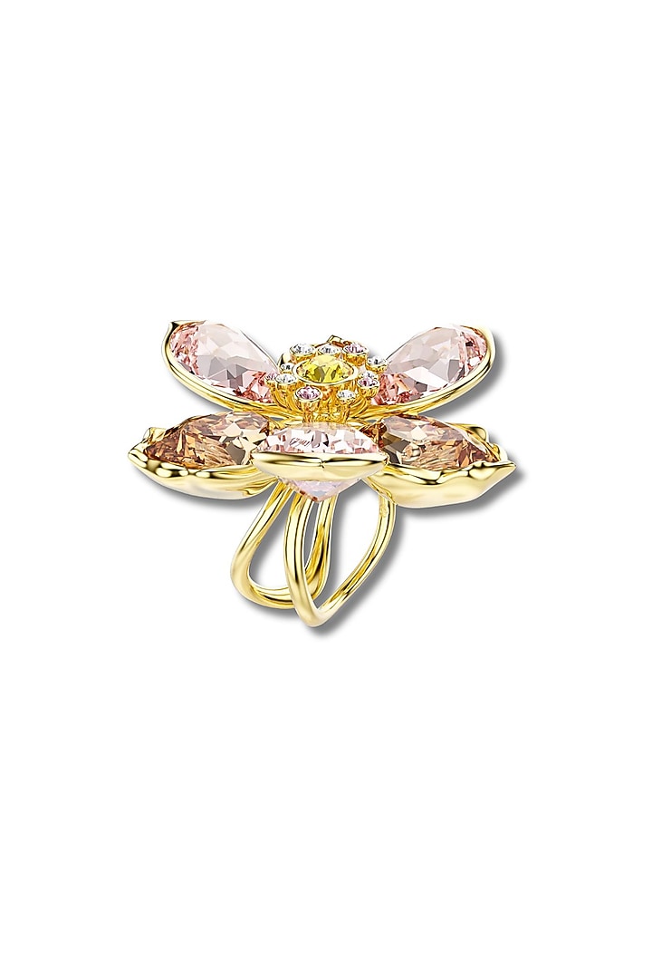 Gold Plated Swarovski Crystal Halo Ring by ESME at Pernia's Pop Up Shop