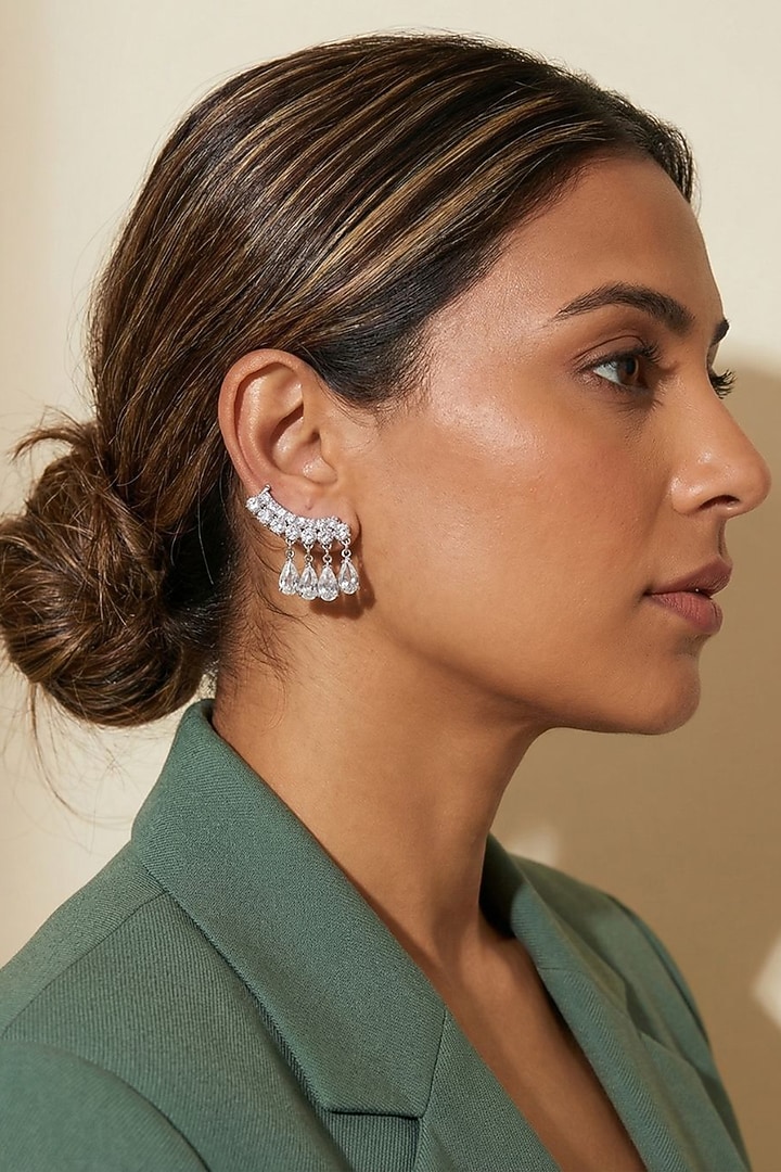 Gold Plated Swarovski Crystal Ear Cuffs by ESME at Pernia's Pop Up Shop