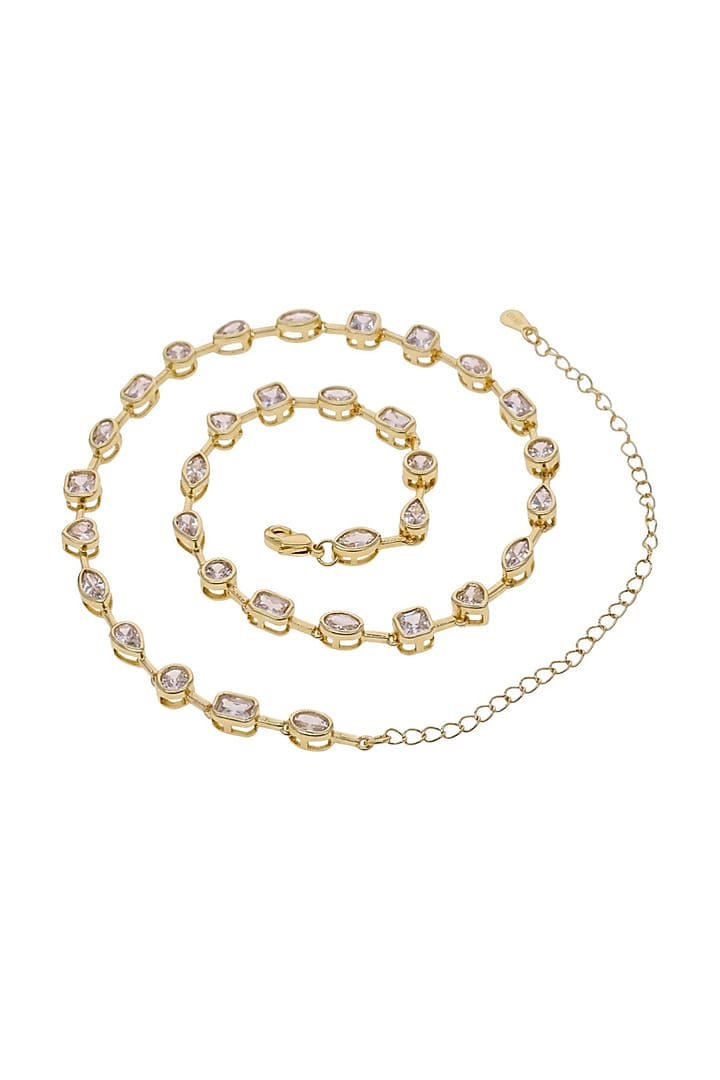 Gold Plated Swarovski Crystal Necklace by ESME at Pernia's Pop Up Shop