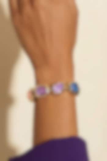 Gold Plated Multi-Colored Swarovski Crystal Bracelet by ESME at Pernia's Pop Up Shop