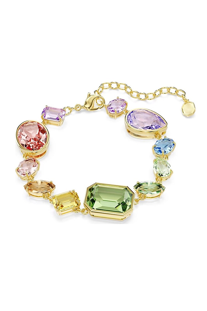 Gold Plated Multi-Colored Swarovski Crystal Tennis Bracelet by ESME at Pernia's Pop Up Shop