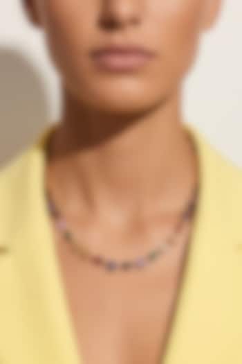 Gold Plated Multi-Colored Swarovski Crystal Necklace by ESME at Pernia's Pop Up Shop