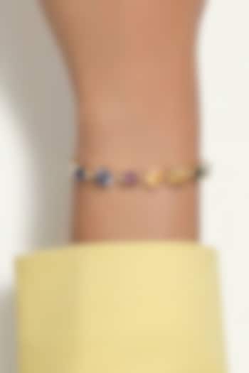 Gold Plated Multi-Colored Swarovski Crystal Bracelet by ESME at Pernia's Pop Up Shop