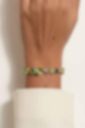 Gold Plated Emerald Green Swarovski Crystal Bracelet by ESME at Pernia's Pop Up Shop