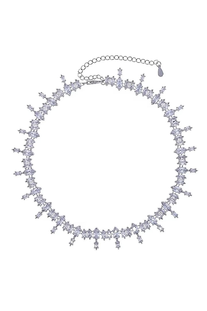 Silver Finish Swarovski Crystal Necklace by ESME at Pernia's Pop Up Shop
