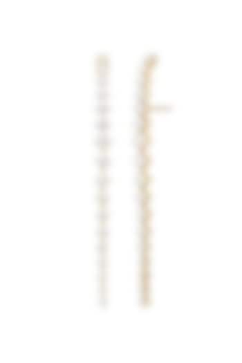 Gold Finish Swarovski Crystal Dangler Earrings by ESME at Pernia's Pop Up Shop