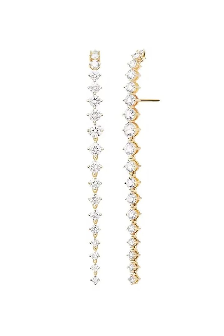 Gold Finish Swarovski Crystal Dangler Earrings by ESME at Pernia's Pop Up Shop