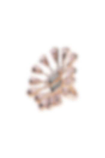 Rose Gold Finish Swarovski Crystal Ring by ESME