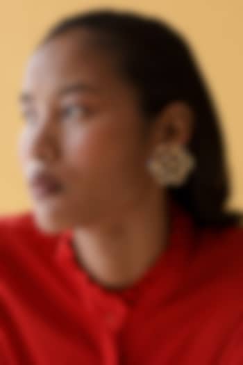 Gold Finish Yellow Swarovski Crystal Earrings by ESME at Pernia's Pop Up Shop