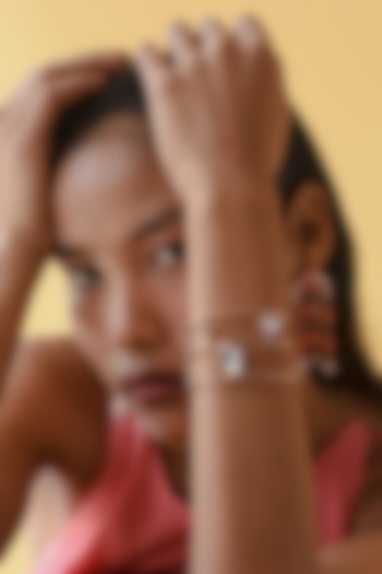 Rose Gold Finish White Swarovski Crystal Bracelet by ESME at Pernia's Pop Up Shop