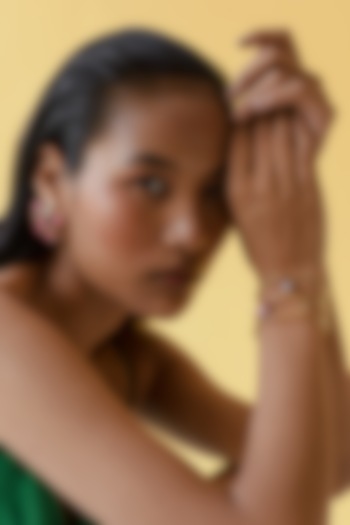 Gold Finish Pink Swarovski Crystal Bracelet by ESME at Pernia's Pop Up Shop