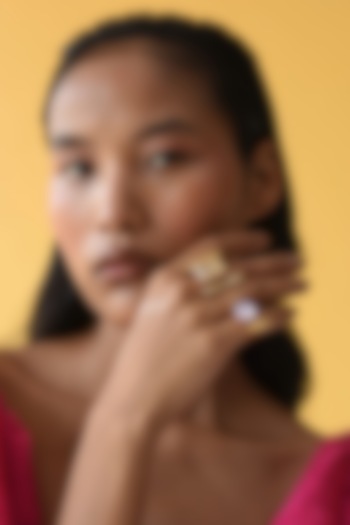 Rose Gold Finish Pink Swarovski Crystals Ring by ESME at Pernia's Pop Up Shop