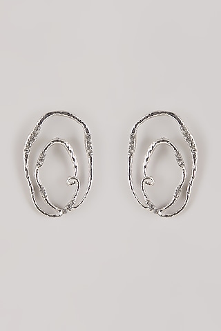 Gold Plated Swarovski Stone Hoop Earrings by ESME