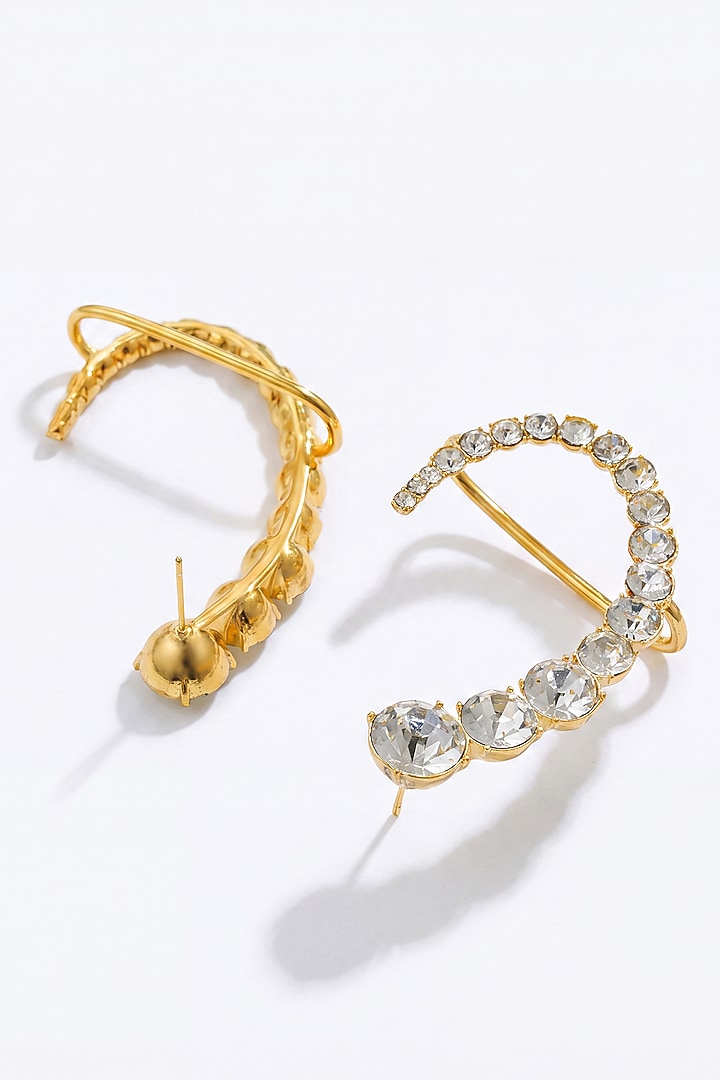 Gold Plated Austrian Crystal Earcuffs by ESME at Pernia's Pop Up Shop