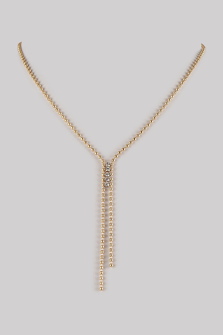 Gold Plated Swarovski Crystal Necklace by ESME at Pernia's Pop Up Shop