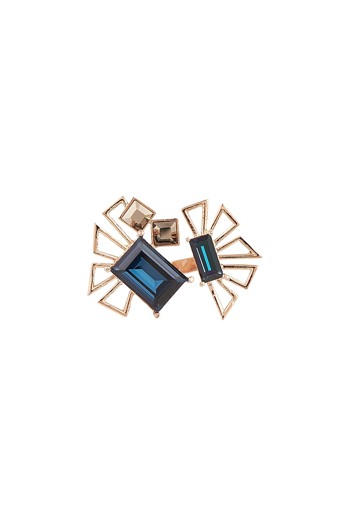 Rose Gold Finish Swarovski Crystals Ring by ESME at Pernia's Pop Up Shop