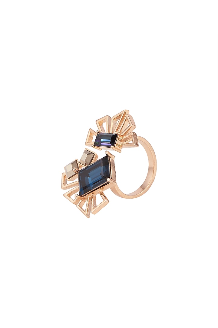 Rose Gold Finish Swarovski Crystals Ring by ESME at Pernia's Pop Up Shop