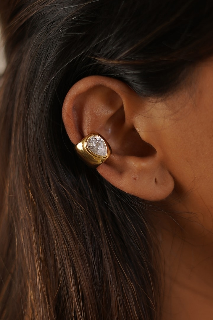 Gold Plated Austrian Crystal Earcuffs by ESME at Pernia's Pop Up Shop