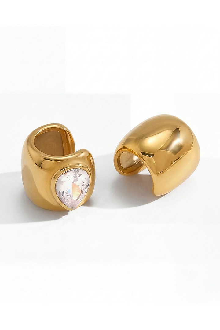 Gold Plated Austrian Crystal Earcuffs by ESME at Pernia's Pop Up Shop